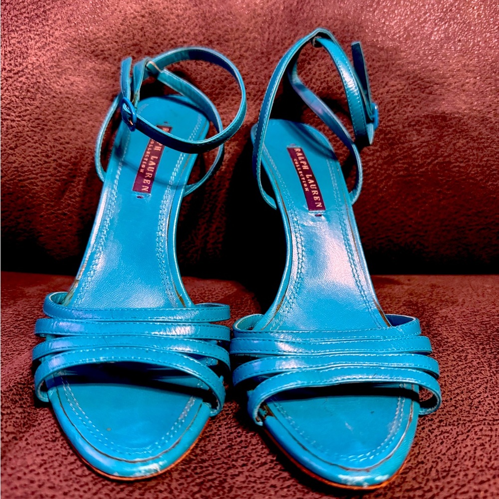 Lauren Ralph Lauren Teal Strappy Heels